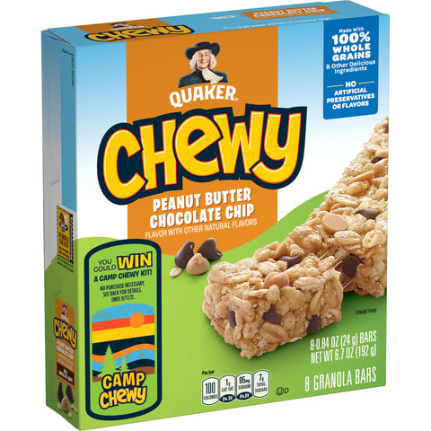 Quaker Chewy GRANOLA BAR CHEWY PEANUT BUTTER CHOCOLATE CHIP