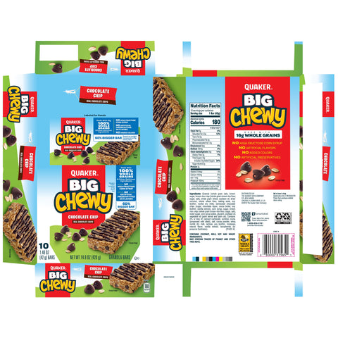 Quaker Chewy GRANOLA BAR BIG CHEWY CHOCOLATE CHIP