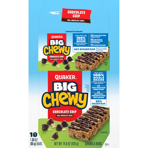 Quaker Chewy GRANOLA BAR BIG CHEWY CHOCOLATE CHIP