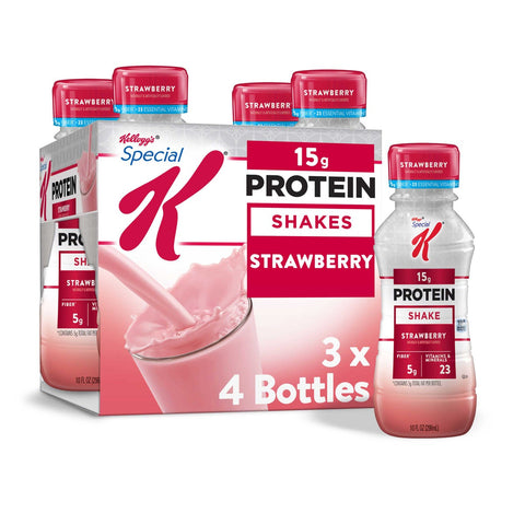 Kelloggs Special K Strawberry Protein Liquid Shake, 10 Fluid Ounce -- 12 per case.