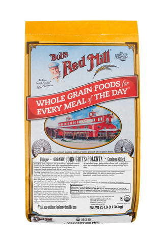 Bobs Red Mill Organic Corn Grits Polenta, 25 Pound.