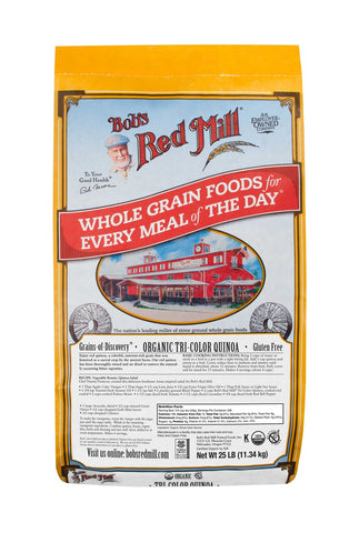 Bobs Red Mill Organic Tri Color Quinoa, 25 Pound.