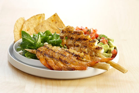 King and Prince Sugar Cane Skewered Shrimp, 10 Pound.
