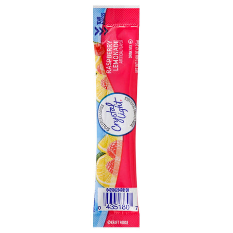 Crystal Light On The Go Raspberry Lemonade Powdered Soft Drink Mix, 0.08 Ounce - 10 per pack -- 12 packs per case.