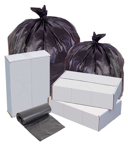 Pitt Plastics Black 12-16 Gallons Perforated Can Liner Roll -- 1000 per case.