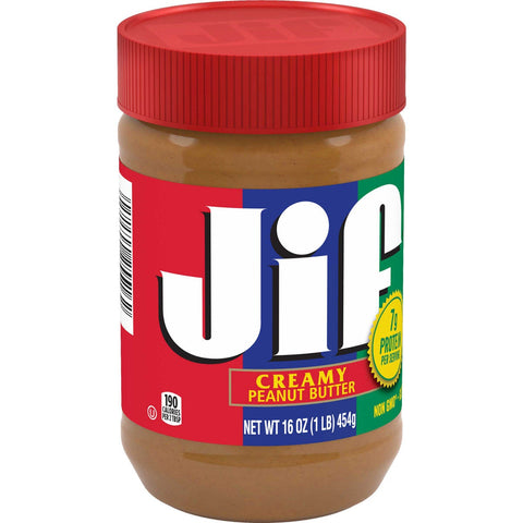 Jif Creamy Peanut Butter, 16 Ounce -- 12 per case.