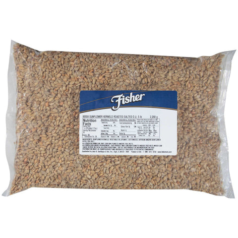 Fisher Roasted and Salted Sunflower Kernel, 5 Pound.