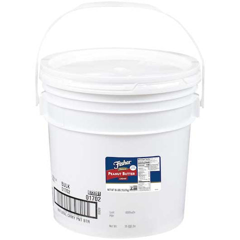Fisher Natural Creamy Peanut Butter, 35 Pound.