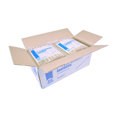 Royal Flat Bamboo Skewer, 500 count per pack -- 6 per case.