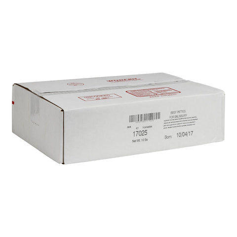 Holten Meat 4-1 Salisbury Steak - Beef Patty Hamburger, 40 Pieces of 4 Ounce, 10 Pound
