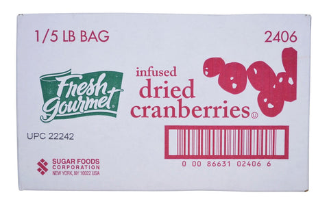 Sugar Foods Yellowframe Farm Infused Cranberies, 5 Pound.