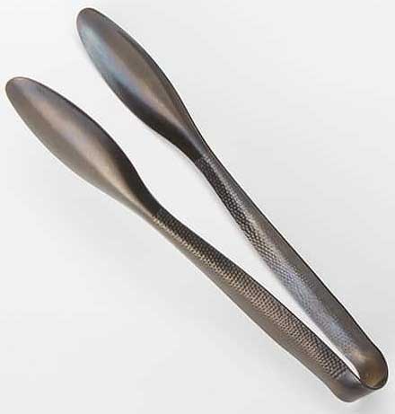 American Metalcraft Vintage Black Hammered Serving Tong, 11 3/4 inch Length