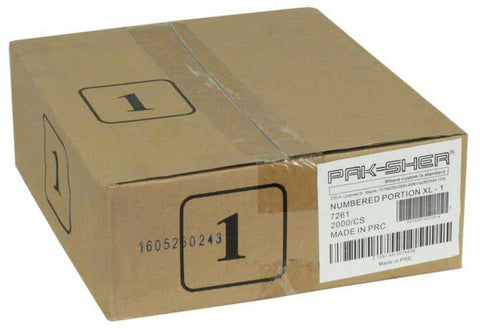 Pak Sher Extra Large Number 1 Portion Control Bag -- 2000 per case.