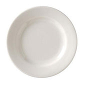 Vertex China Vista Collection Undecorated American White Wide Rim Plate, 6 5/8 inch -- 36 per case.