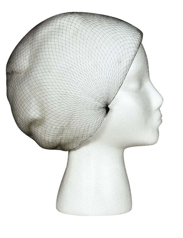 28 Black Disposable Nylon Hairnet -- 10 case -- 144 count.