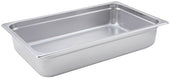 Winco 23 Gauge Stainless Steel Full Size Anti-Jam Steam Pan, 4 inch
