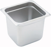 Winco 23 Gauge Stainless Steel Sixth Size Anti Jam Steam Pan, 6 inch Depth