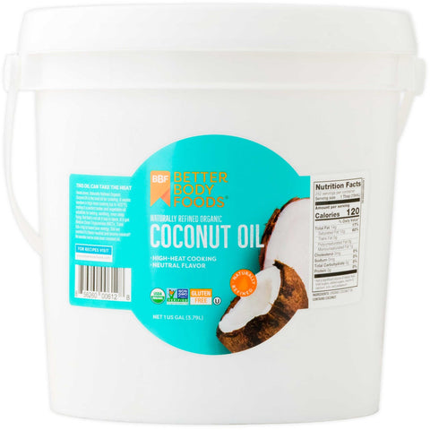Betterbody Foods Organic Naturally Refined Coconut Oil, 1 Gallon