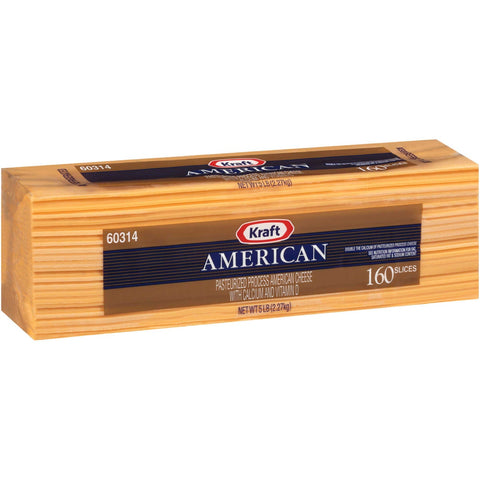 Kraft American Sliced Cheese, 5 Pound -- 4 per case.