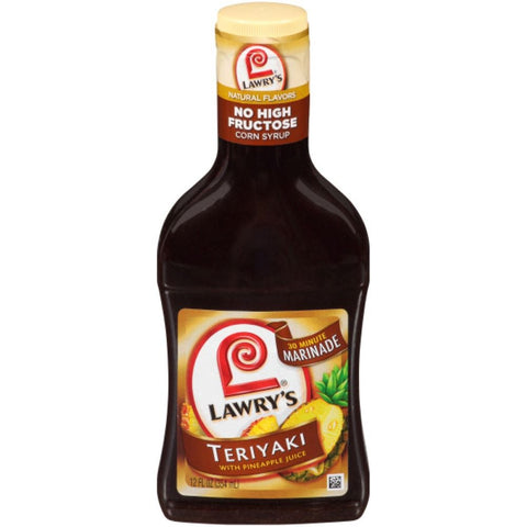 Lawrys Teriyaki Pineapple Marinade, 12 Ounce -- 6 Case