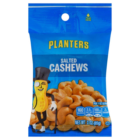 Planters Salted Cashew Big Bag Each 1.99, 3 Ounce --12 Case