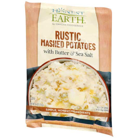 Honest Earth® Rustic Mashed Potatoes with Butter & Sea Salt, 8/26 oz. pchs