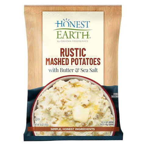 Honest Earth® Rustic Mashed Potatoes with Butter & Sea Salt, 8/26 oz. pchs
