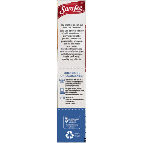 Sara Lee Cream Cheesecake -- 8 per case.