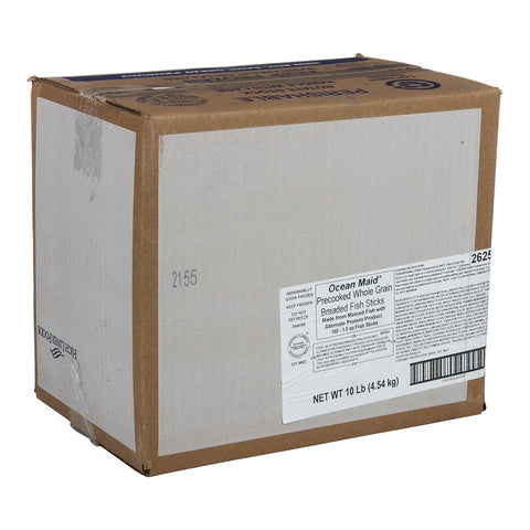 Ocean Maid Whole Grain Breaded Fish Sticks, 5 Pound -- 2 per case.
