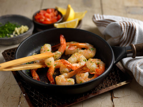 FPI Cooked Peel and Devein Tail On 21-25 Cooked White Shrimp, 2 Pound -- 5 per case.