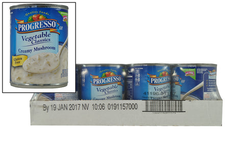 Progresso Vegetable Classics Creamy Mushroom Soup, 18 Ounce -- 12 per case.