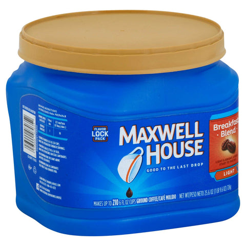 Maxwell House Breakfast Blend Ground Coffee, 1.6 Pound -- 6 per case.