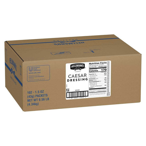 Hellmann's Classics Salad Dressing Portion Control Sachets Caesar 1.5 oz, Pack of 102
