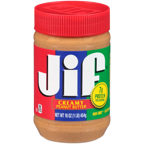 Jif Creamy Peanut Butter, 16 Ounce -- 12 per case.