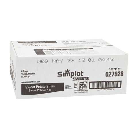 Simplot Sweets Slims Sweet Potato Fries, 2.5 Pound -- 6 per case.