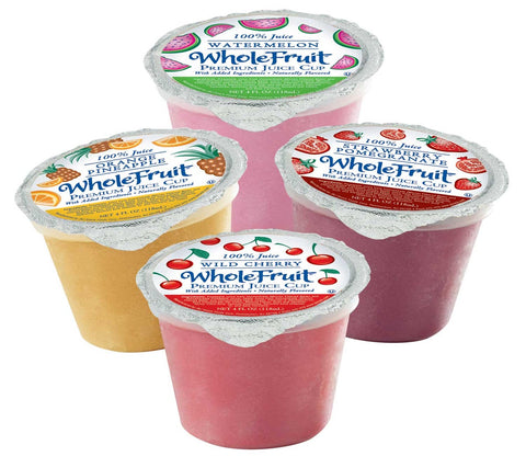 Whole Fruit Strawberry Pomegranate Premium Juice Cup, 4 Ounce -- 96 per case.