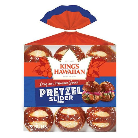 Kings Hawaiian Original Sweet Pretzel Slider Bun, 11 Ounce -- 8 per case