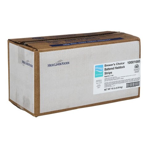 Brewers Choice Battered Haddock Fillet, 2 Ounce of 68-92 Pieces, 10 Pound.