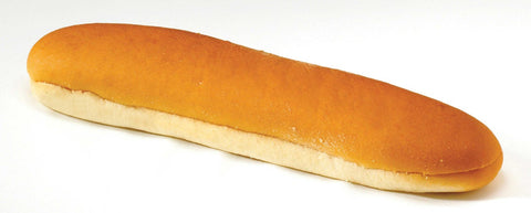 Flowers Foods European Bakers Sliced Foot Long Hot Dog Bun, 10 inch - 8 per pack -- 8 packs per case.