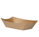 EcoSmart Unbleached Polycoated Paper Food Trays, 5 Pound -- 500 per case.