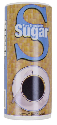 Sugar Foods P.L. Canisters Sugar, 20 Ounce -- 24 Case