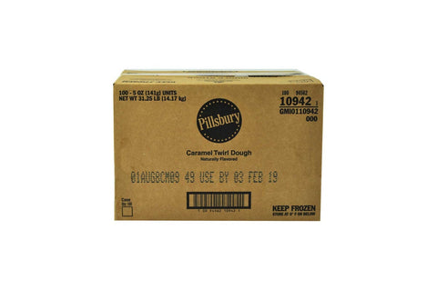 Pillsbury Best Place and Bake Caramel Twirl Dough, 5 Ounce -- 100 per case.