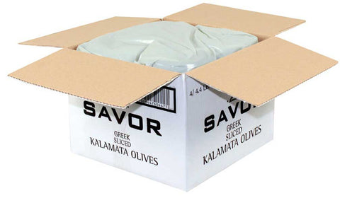 Savor Imports Greek Sliced Kalamata Olives, 2 Kilogram -- 4 per case.