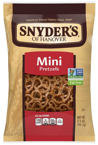 Snyders Of Hanover Minis and Honey Mustard Onion Pretzel - Display -- 28 per case