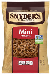 Snyders Of Hanover Mini Pretzel with Hole - Display Shipper, 3.5 Ounce -- 28 per case.