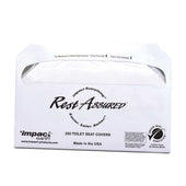 Impact Products Rest Assured White 1/2 Fold Toilet Seat Cover, 10 1/2 inch Height x 15 inch Width x 1 inch Depth.