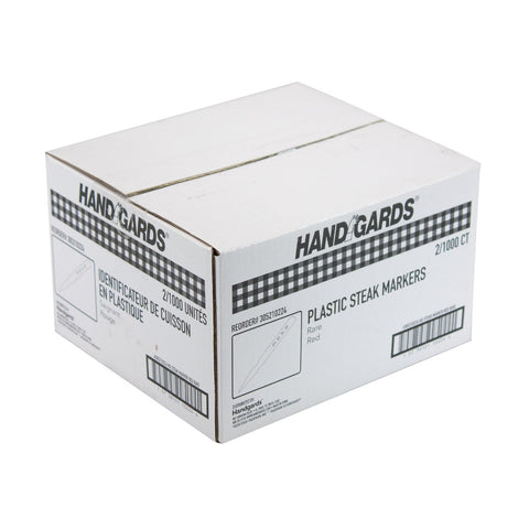 Handgards Red Rare Disposable Plastic Steak Marker -- 2000 per case.