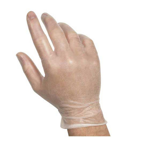 Valugards Powder Free Medium Vinyl Gloves - 100 count per pack -- 10 packs per case