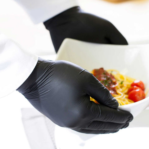 Handgards Black Powder Free Extra Large Disposable Nitrile Gloves -- 1000 per case.