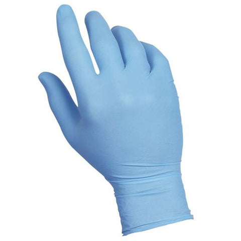 Handgards Powder Free Blue Vitrile Medium Gloves - 100 per pack -- 1000 packs per case